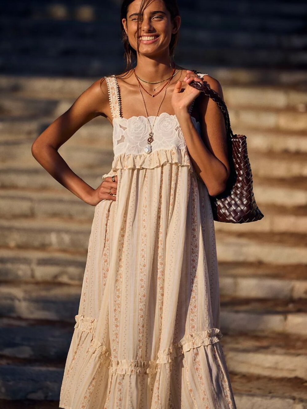 LyreBird Babydoll Midi Dress